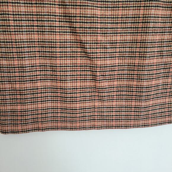 Talbots Recycled Wool Skirt Pink Plaid A-Line Fall Winter Women 10 - Picture 5 of 12